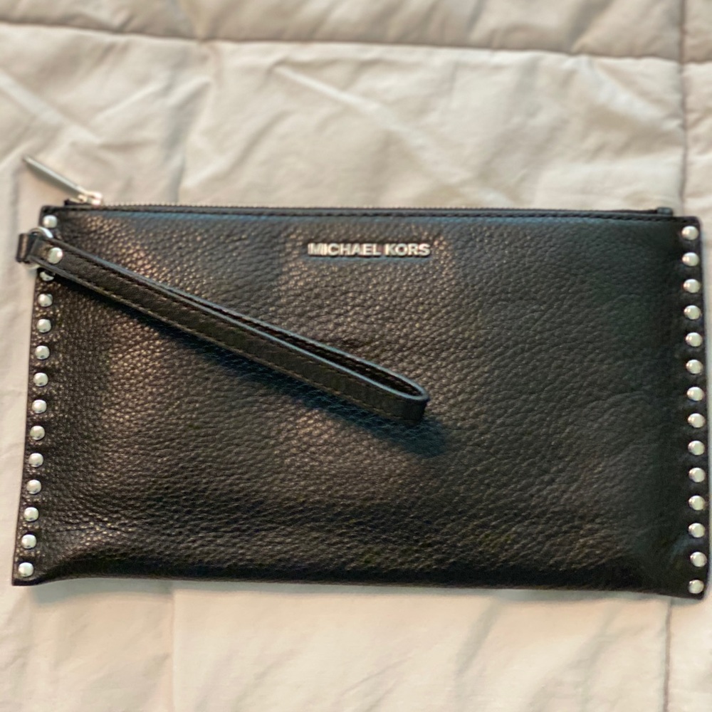 Michael Kors Leather Wristlet/Clutch